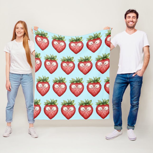 Intelligente Erdbeere  Fleecedecke (Beispiel)