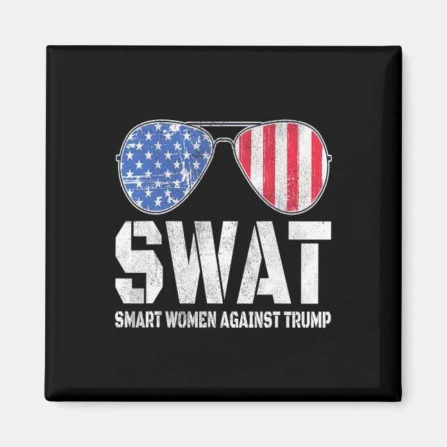 Intelligente Frauen gegen Trump Funny Anti-Trump 2 Magnet (Vorne)