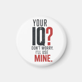 Intelligente IQ sarkastische Typografie Magnet