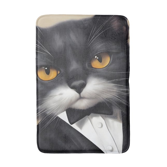 Intelligente Katze Badematte (Vorderseite Vertikal)