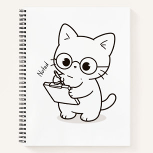 Intelligente Katze - Chill Hund Notizbuch