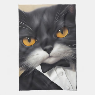 Intelligente Katze Geschirrtuch