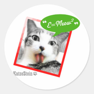 intelligente Katze Runder Aufkleber