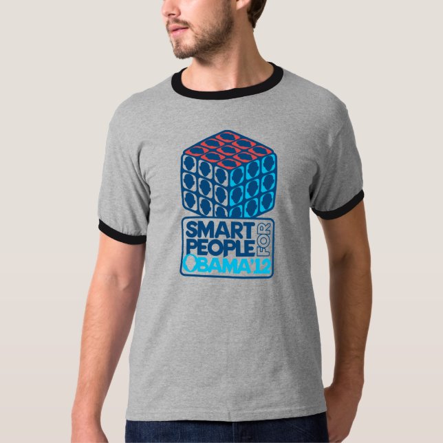 Intelligente Leute für Obama T-Shirt (Vorderseite)