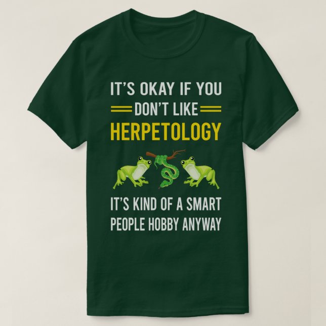 Intelligente Leute Hobby Herpetology Herping Herpi T-Shirt (Design vorne)