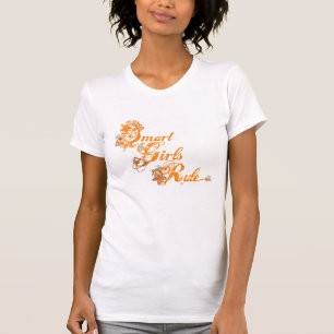 Intelligente Mädchen-Regelorange T-Shirt