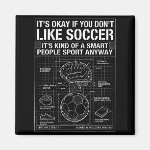 Intelligente Menschen Fußball Blueprint Lustig Int Magnet
