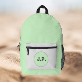 Intelligente Minze und graue personalisiert Bedruckter Rucksack