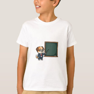 Intelligente Professor-Hund-Maskottchen-Illustrati T-Shirt