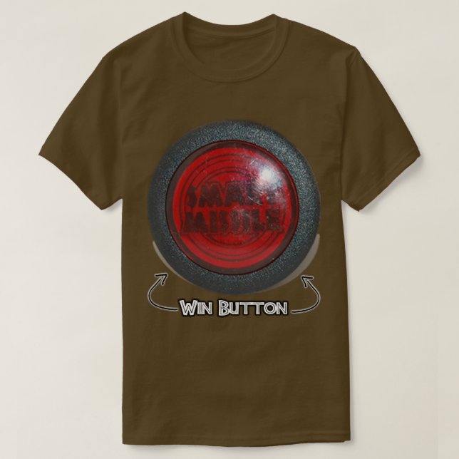 Intelligente Rakete - Gewinn-Knopf T-Shirt (Design vorne)