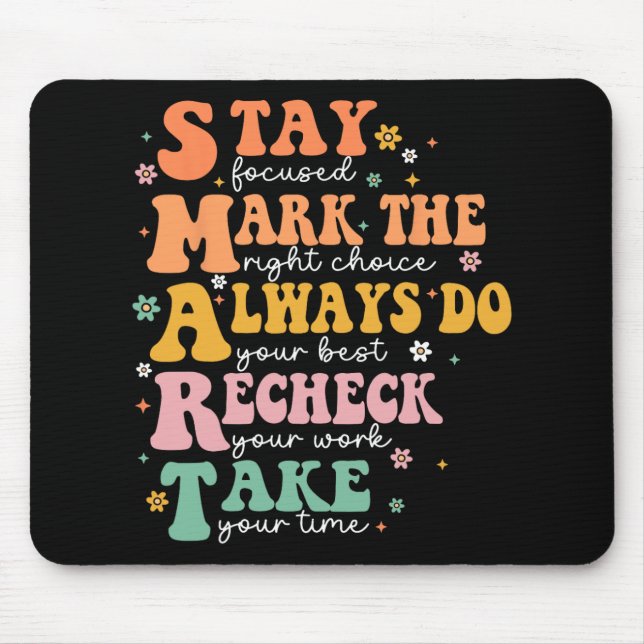 Intelligente Test Day Squad Funny Student Teacher  Mousepad (Vorne)
