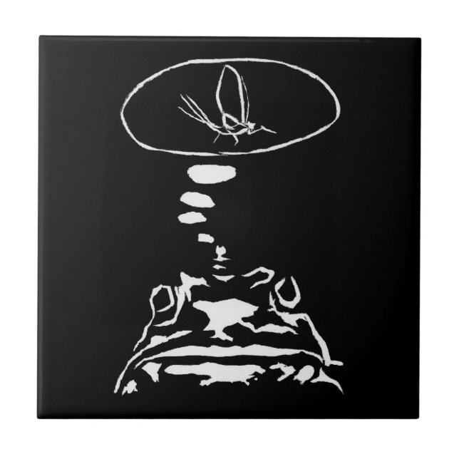 Intelligente Tiere im Internet "Hungry Frog Dreams Fliese (Vorderseite)