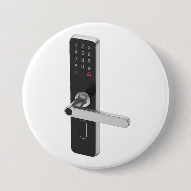 Intelligente Türverriegelung mit integrierter Tast Button (Vorderseite)