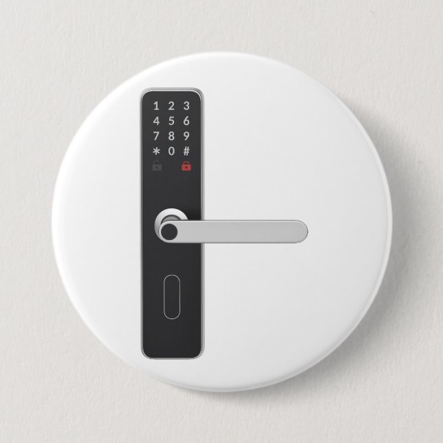 Intelligente Türverriegelung mit integrierter Tast Button (Vorderseite)