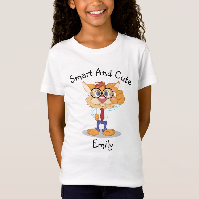 Intelligente und Niedliche Katze T-Shirt (Vorderseite)