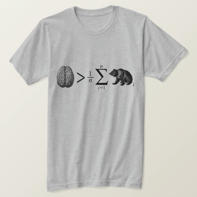 Intelligenter als der durchschnittliche Bär T-Shirt (Design vorne)