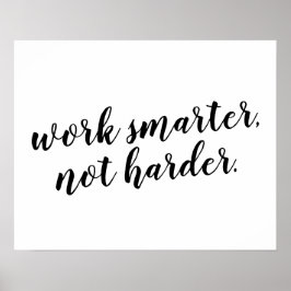 Intelligenter arbeiten, nicht schwieriger Kostenvo Poster