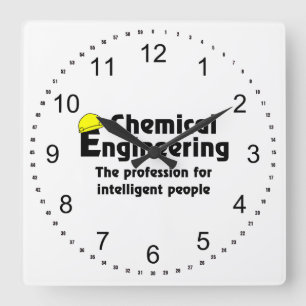 Intelligenter Chemieingenieur Quadratische Wanduhr