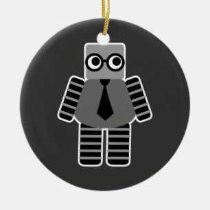 Intelligenter Geek-Roboter Keramik Ornament