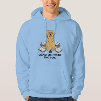 Intelligenter Golden Retriever Buchliebhaber Paste Hoodie