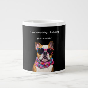 Intelligenter Hund mit Brille – Lustiger Nerd-Welp Jumbo-Tasse