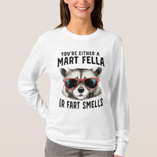 Intelligenter Kerl Furz Riecher Lustiger Waschbär T-Shirt