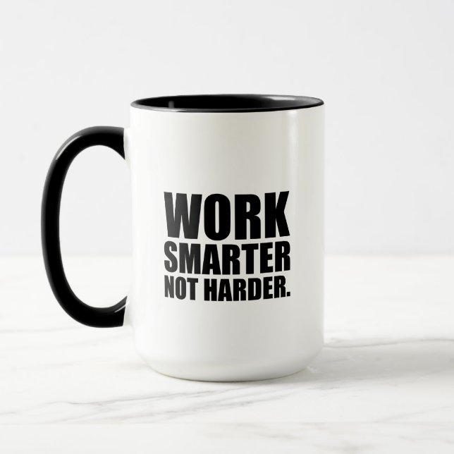 Intelligenter und Motivierend arbeiten Tasse (Links)