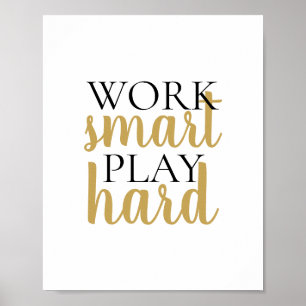 Intelligentes Arbeiten - Harter Motivierend Kosten Poster