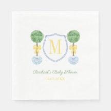 Intelligentes Buchsbaum-Monogramm für Baby- oder H