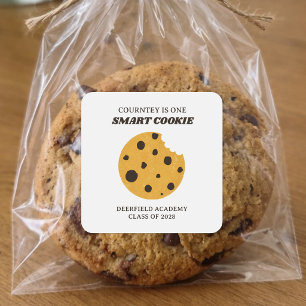 Intelligentes Cookie-Abschlussgeschenk Quadratischer Aufkleber
