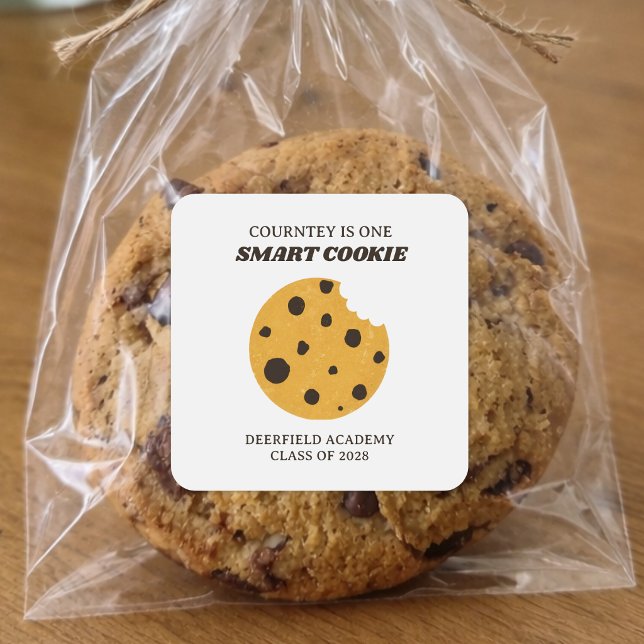 Intelligentes Cookie-Abschlussgeschenk Quadratischer Aufkleber (Von Creator hochgeladen)