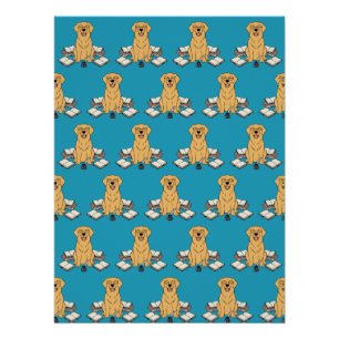Intelligentes Golden Retriever Kreativstudio Kunst Poster