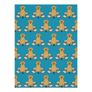 Intelligentes Golden Retriever Kreativstudio Kunst Poster