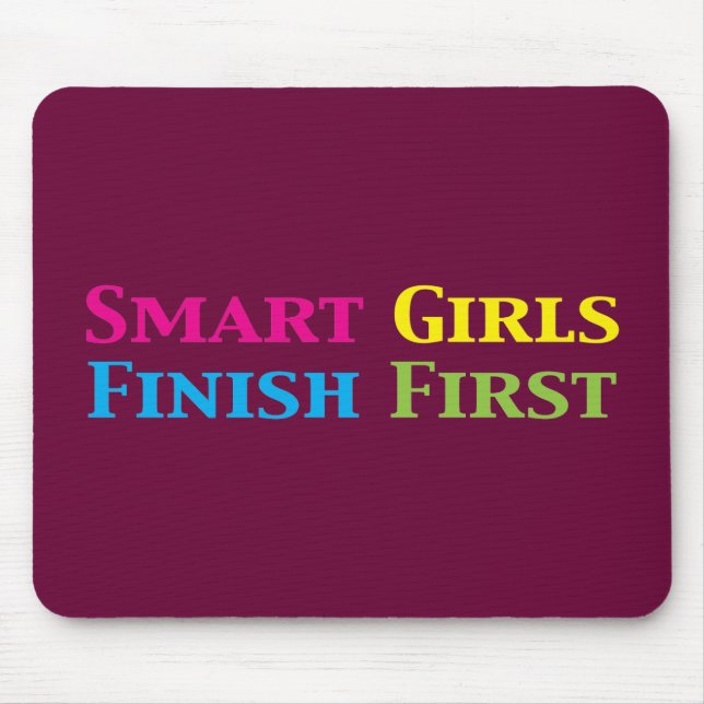 Intelligentes Mädchen-Enderste Geschenke Mousepad (Vorne)