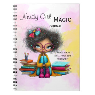 Intelligentes Mädchen Motivationsnotizbuch Notizblock