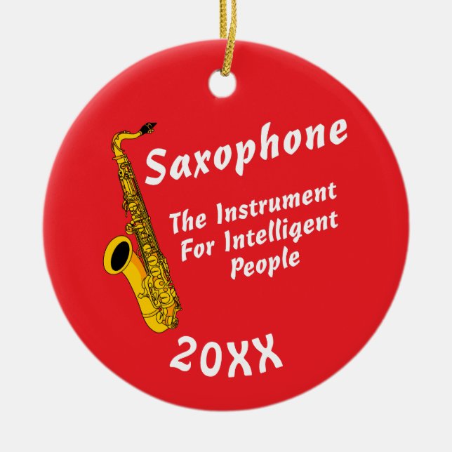 Intelligentes Saxophon Keramik Ornament (Vorne)