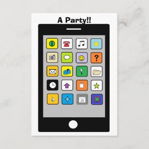 "Intelligentes Telefon-" Party Einladungen