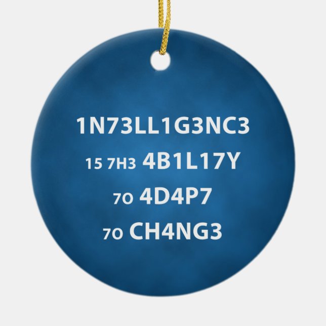 Intelligenzkostenkreislauf Keramik Ornament (Vorne)