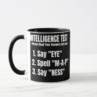 Intelligenztest Say Eye Map Ness Tasse