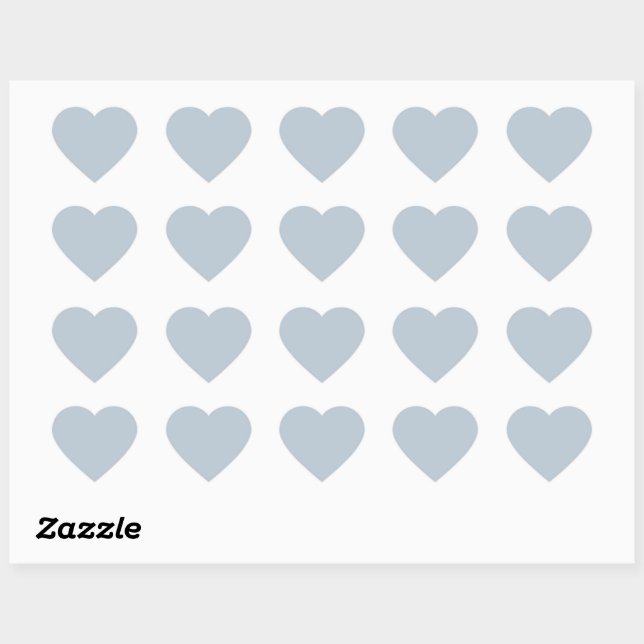 Intemporel - Bleu Mist Heart Sticker (Feuille)