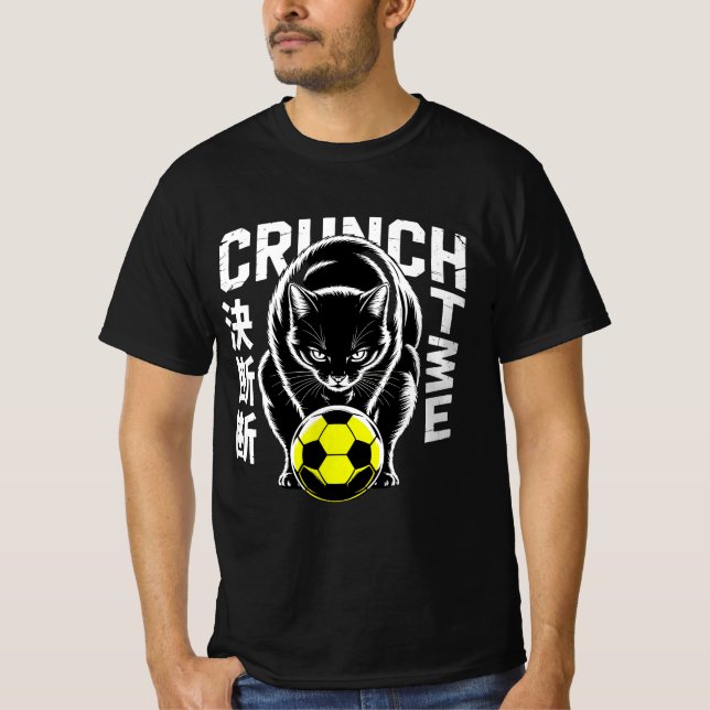 Intense Crunch Time Cat - Game Day Style T-Shirt (Vorderseite)