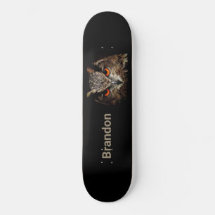 Intense Fierce Owl Black Skateboard