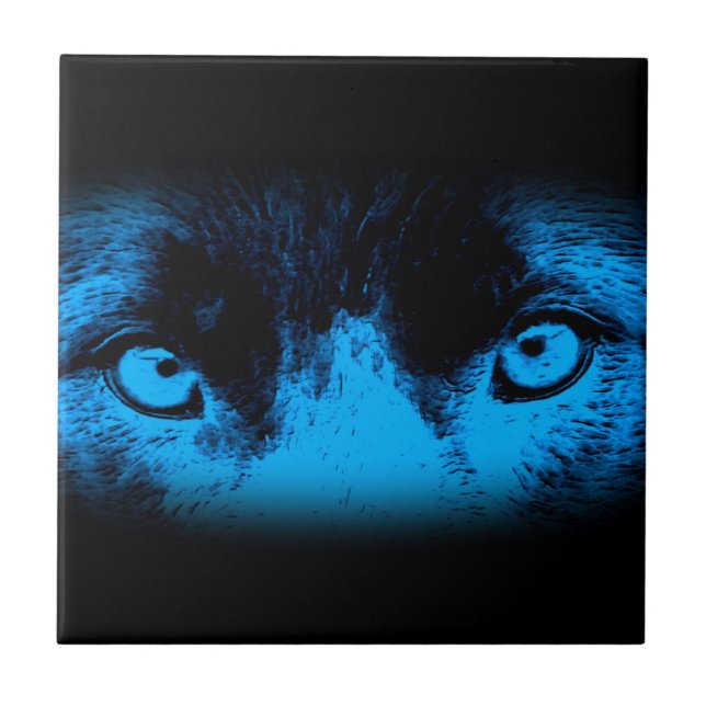 Intensiv Tieraugen Art Tile Fliese (Vorderseite)