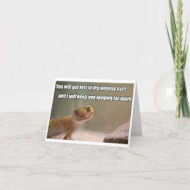 Intensive Augengecko-Grußkarte Karte