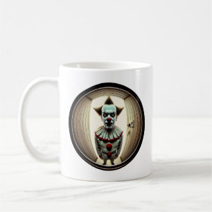 Intensive Clowns durch die Tür Fisheye Kaffeetasse