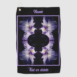 Intensive japanische Iris-Blume Abstrakt Personali Golfhandtuch