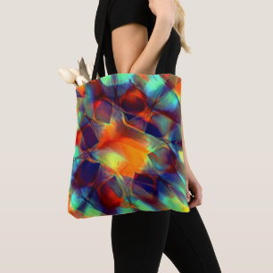 Intensive orangefarbene Blume in digitaler Politur Tasche