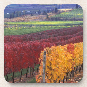 Intensive rote und gelbe Herbstfarben auf Gehring Untersetzer