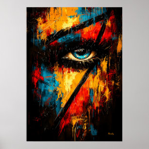 Intensiver Blick Zeitgenössischer Expressionistisc Poster