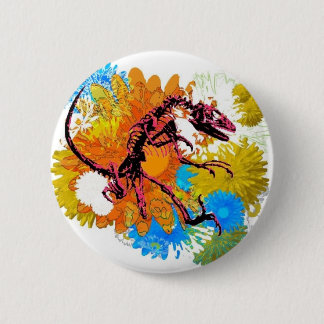 Intensiver rosa Raubvogel-Knopf Button